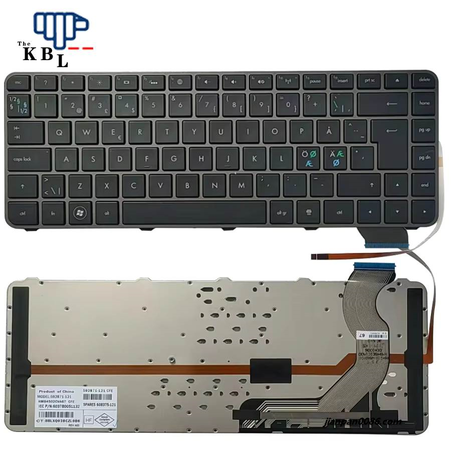 Picture of Original New Denmark Language For HP ENVY 14-1000 Black Backlight Laptop Keyboard HMB4502CVA49 1PTDH3576