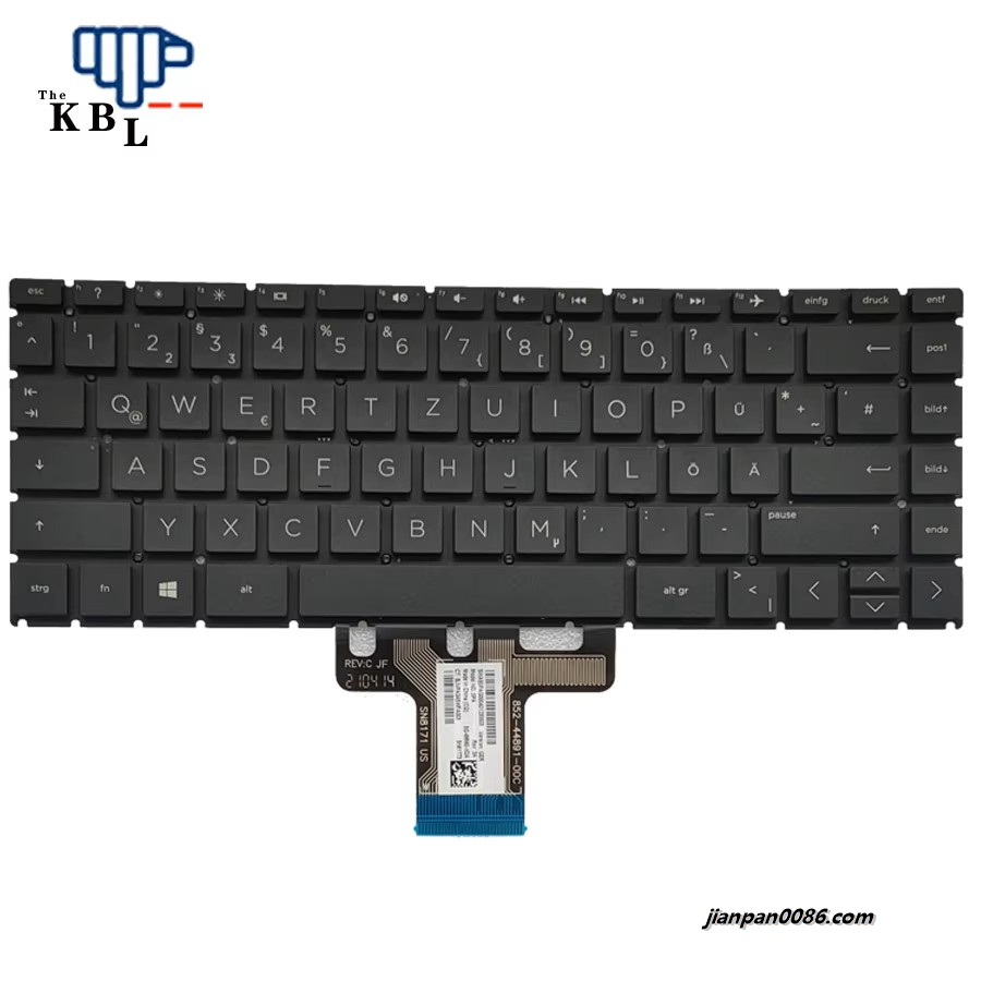 Picture of Original New Germany Language For HP 14-CE 14-CC 14-CF 14-CR 14-DK Laptop Keyboard SG-99560-XDA SN61773 4P9656E567
