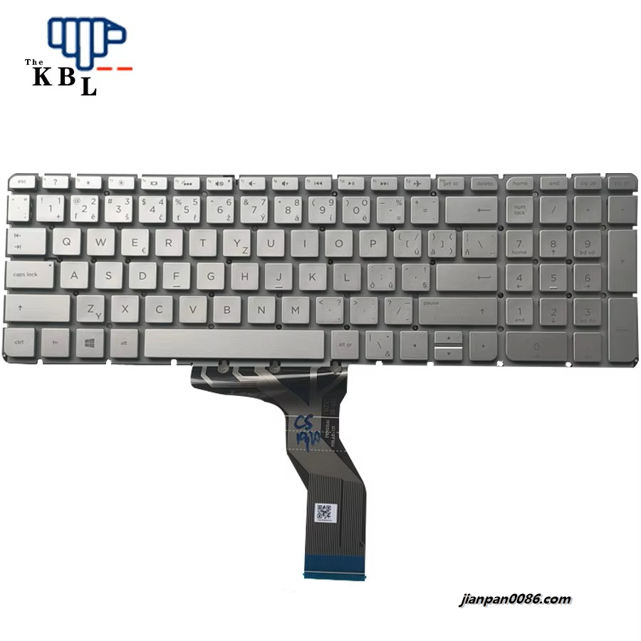 Picture of Original New CS Language For HP 15-AB 15-AU 15-AQ Backlit Silve Laptop Keyboard 2B-BAR68I600