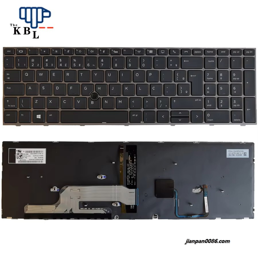 Picture of Original New Brizal Language For HP Zbook G5 Backlit Laptop Keyboard SG-91700-40A E191