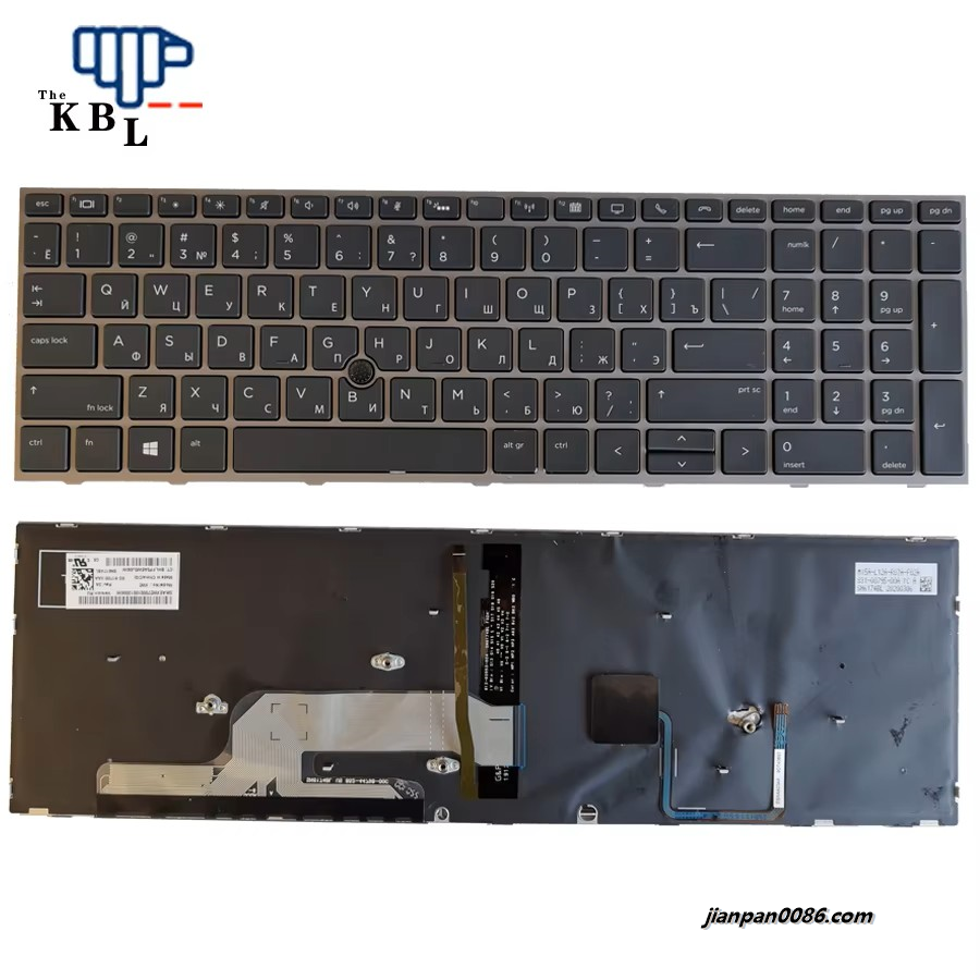 Picture of Original New Russian Language For HP ZBOOK 15 G5 Backlit Laptop Keyboard SG-91700-XAA 