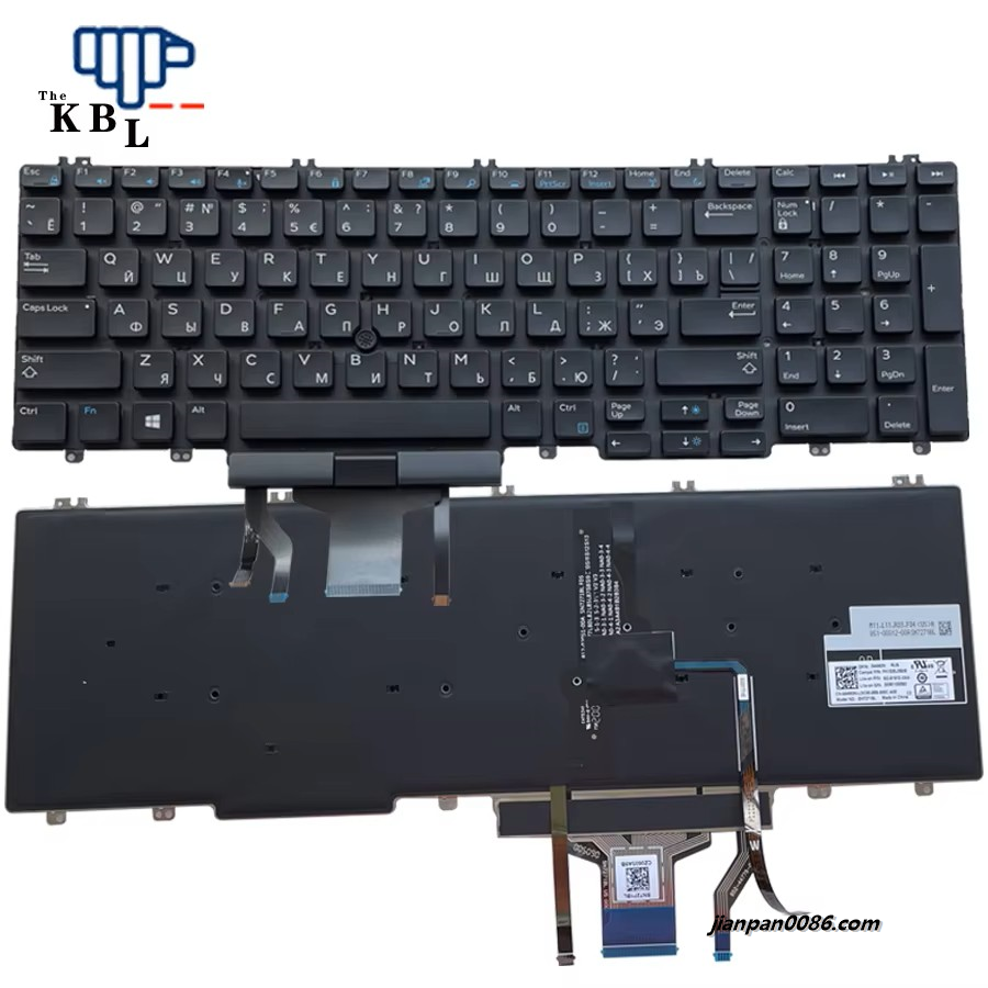 Picture of Original New Russian Language For Dell E5550 E5570 Black Backlight Laptop Keyboard SG-91910-XAA DP/N:044M0N
