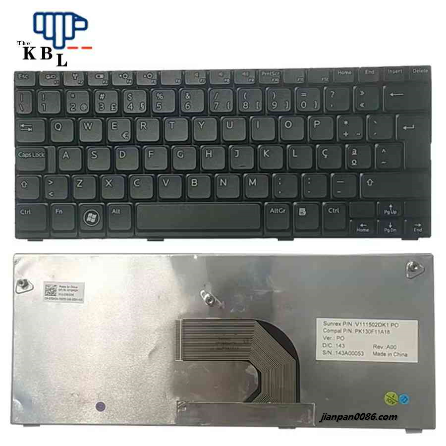 Picture of Original New Portugal Language For Dell Mini 1018 1012 1018 Black Laptop Keyboard PK130F11A18 15PTDH3581
