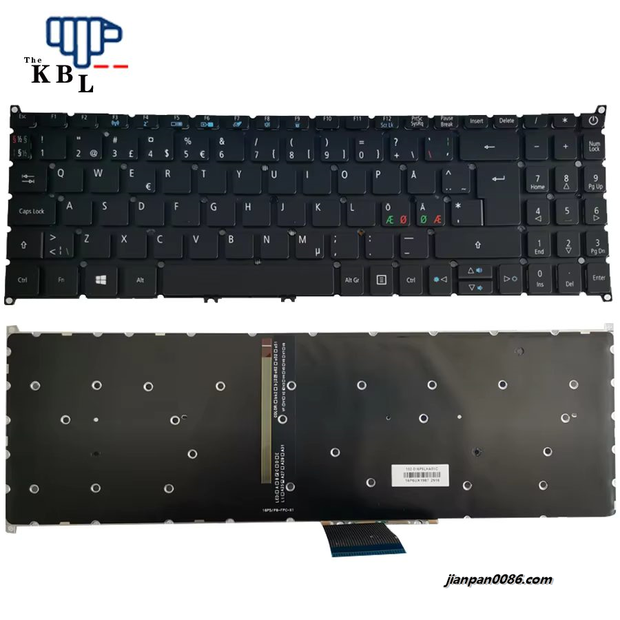 Picture of Original New NODIC Language For Acer SF315-51 Backlit Laptop Keyboard FRU SV5P_A70BWL NKI151A04B