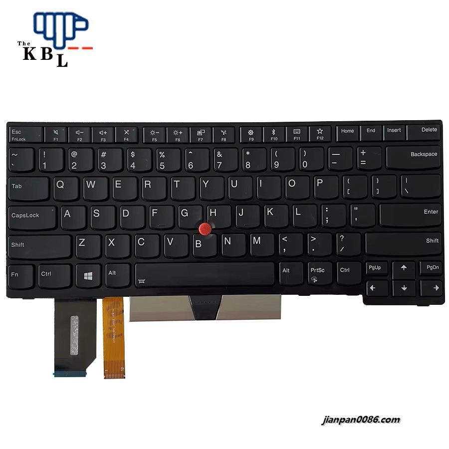 Picture of Original New For Lenovo Thinkpad US Language E480 E490 R480 R490 L490 Black Frame Silver Backlit Laptop Keyboard PK131664B00 1PCS E451