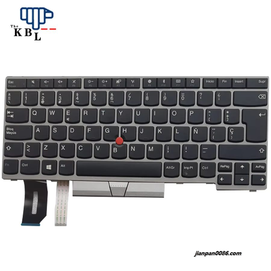 Picture of Original New Spanish Language For Lenovo Thinkpad E480 E490 R480 R490 L490 (Silver Frame) Laptop Keyboard CMFNBL-85E0 SN20P34772 6PTDH2969