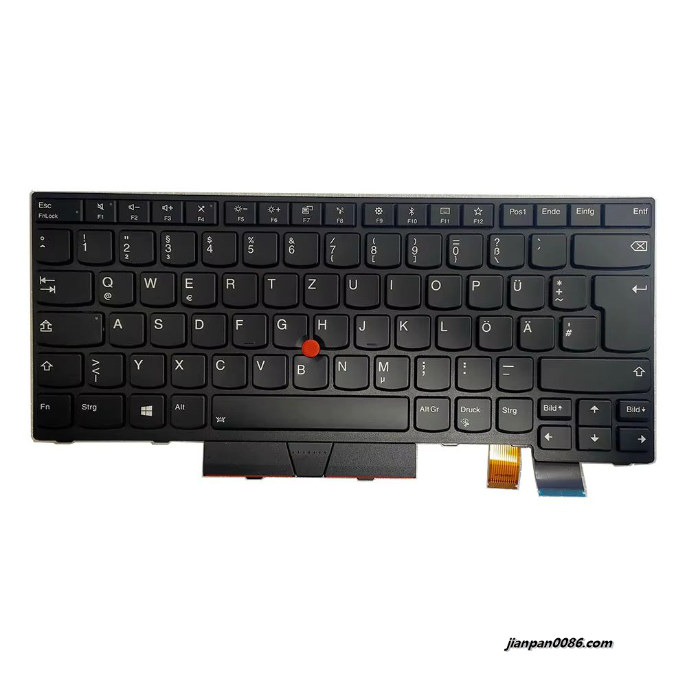 Picture of Original New Germany Language For Lenovo Thinkpad T470 T480 Backlight With Point Stick Laptop Keyboard Original 01AX581 SG-85510-2DA PK1312DB13  SN5360BL  