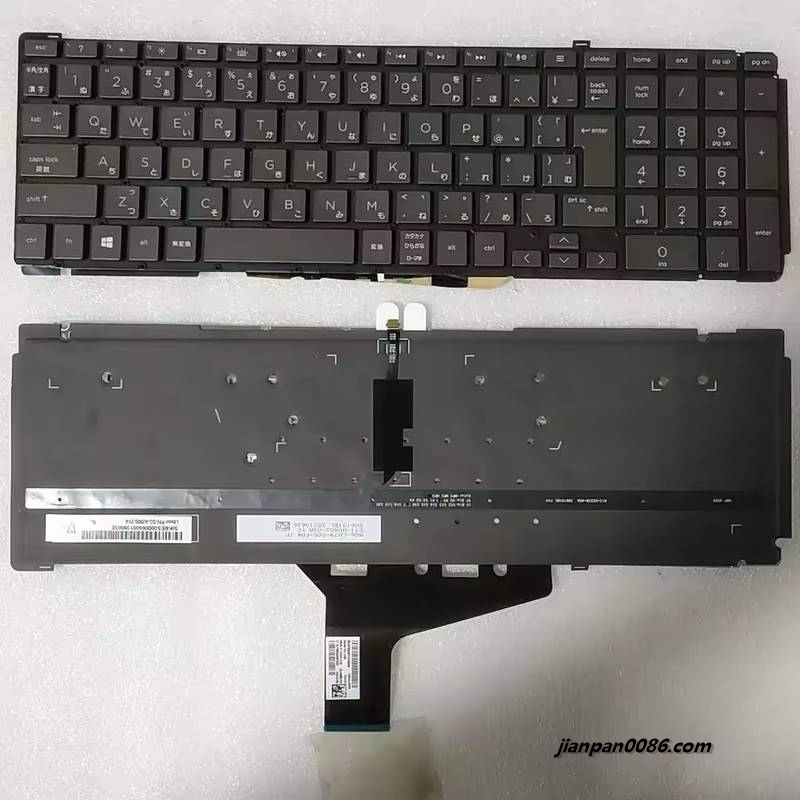 Picture of Original New Japanese JP Layout For HP SPECTRE X360 15-EB Backlit Laptop Keyboard Original SG-A0900-2VA SN6191BL 40PTDH5053