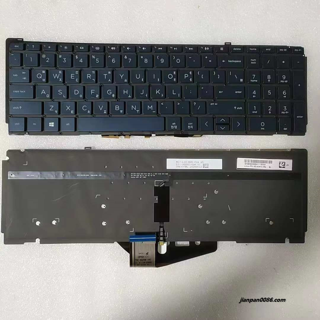 Picture of Original New Korean Layout For HP SPECTRE X360 15-EB SG-A0910-XRA SN6191BL1 Backlit Laptop Keyboard Original 40PTDH5049