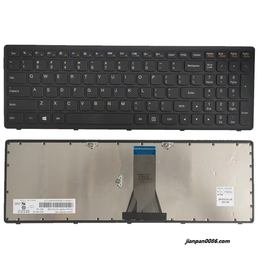 Picture of Original New 7787 US Layout For Lenovo Ideapad G500S G505S G510S S500 FZ510 Z505 Laptop Keyboard 25211020 MP-12U73US-686 778719PTDH738