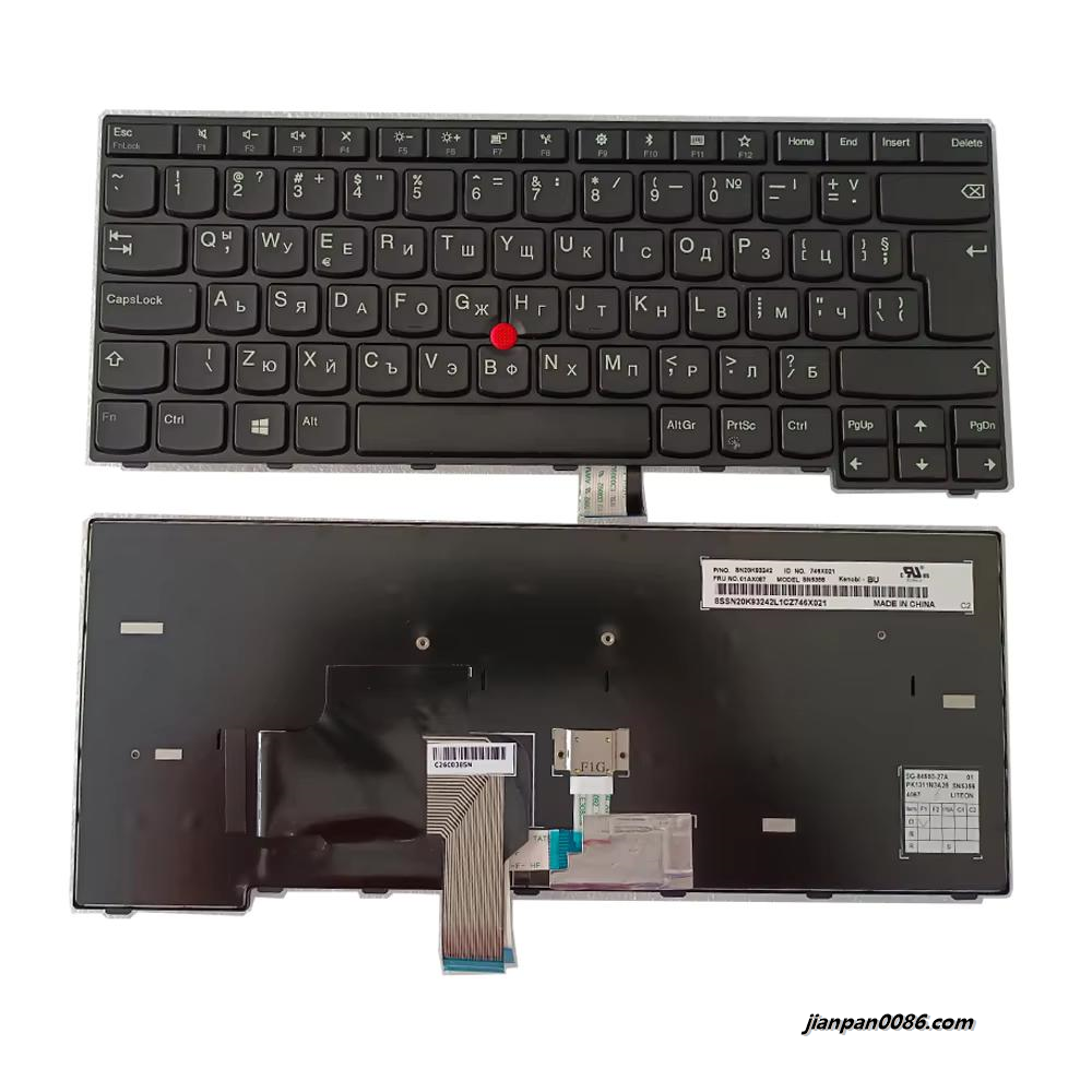 Picture of Original New Bulgaria Layout For Genuine Lenovo Thinkpad E470 E470C E475 NoBacklight Laptop Keyboard Original SG-84500-27A PK1311N3A28 38P11528TDH2231 With Point Stick