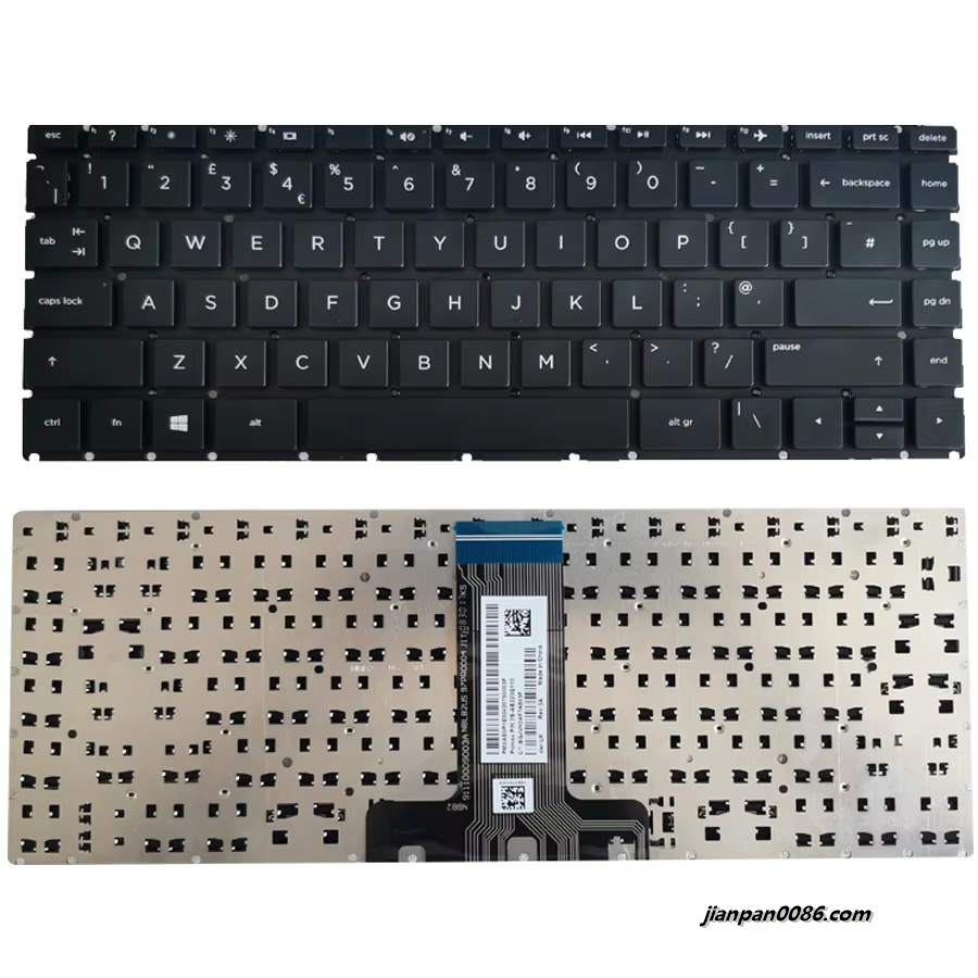 Picture of Original New UK Layout For HP Pavilion 14-BA 14-BA010CA 14-BA114DX 14-BS 14M-BA 14T-BA Black Laptop Keyboard 2B-AB220I610 116PTDH8483