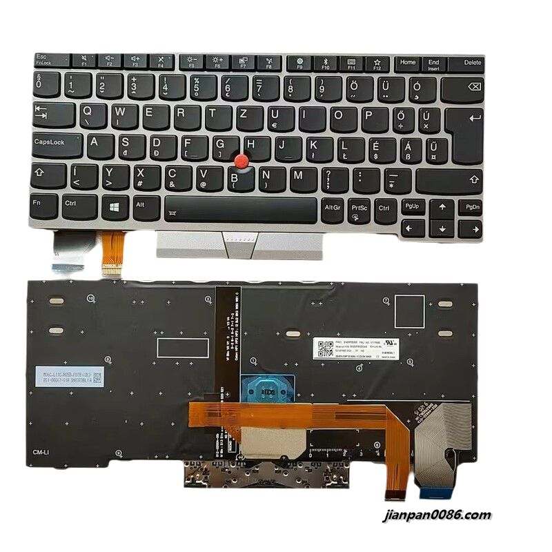 Picture of Original New Hungry Layout For Lenovo Thinkpad X280 A285 X390 L13 Silver Laptop Keyboard SG-91550-3EA SN8383BL1 FRU NO.01YP955  TDH9621 17229 23PTDH9615