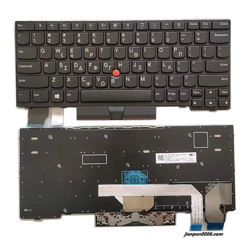 Picture of Original New Greece Layout For Lenovo Thinkpad X280 A285 X390 X395 L13 With Point Stick NoBacklight Laptop Keyboard SG-91580-X2A 40PTDH8006