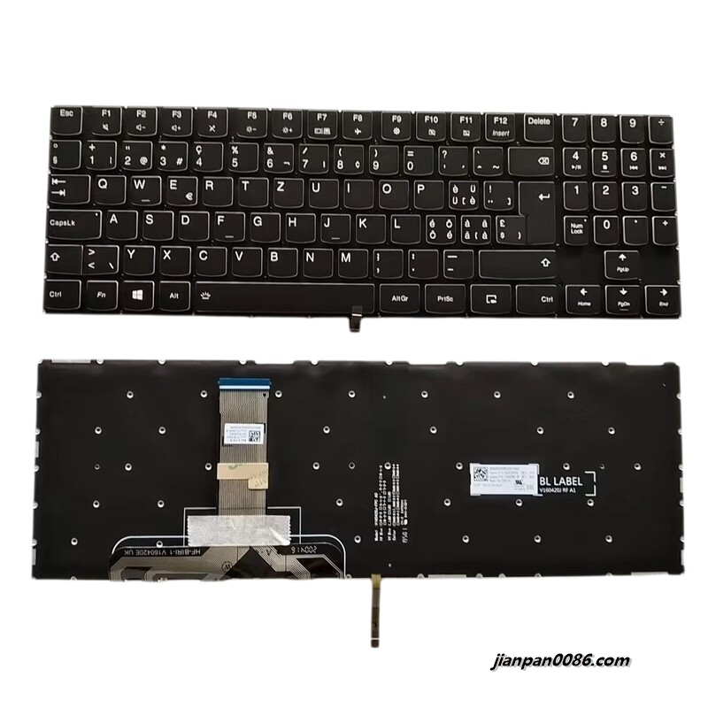 Picture of Original New Swiss Layout For Lenovo Legion Y520 Y720 Backlight Laptop Keyboard V160420NK1-SW PK131DG3A25 17011 19PTDH8324