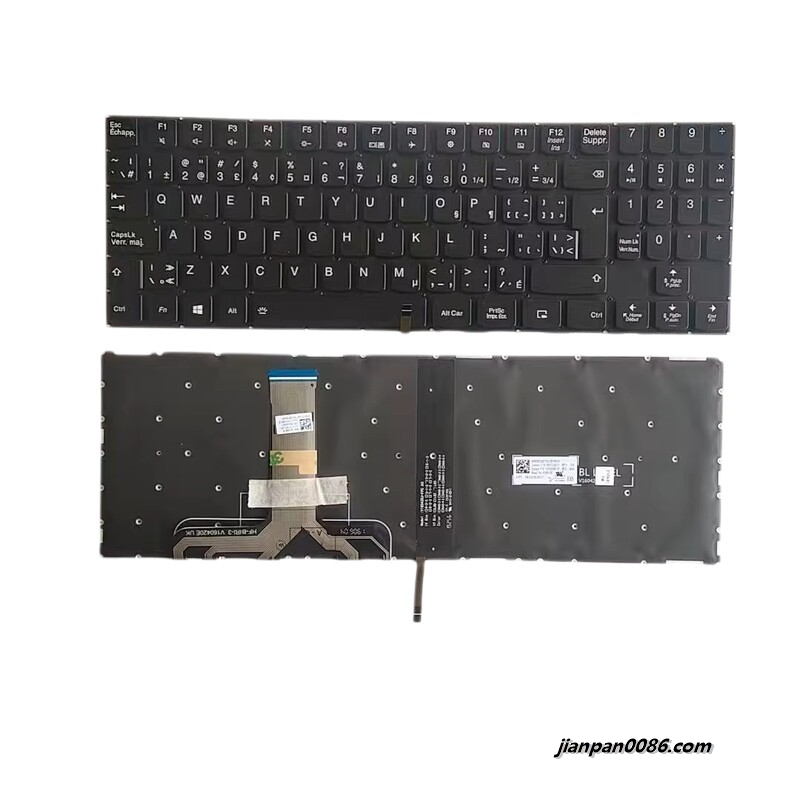 Picture of Original New CanadaFrench Layout For Lenovo Legion Y520 Y720 Black Backlight Laptop Keyboard PK131DG3D17 V1604200K1-EF TDH5368