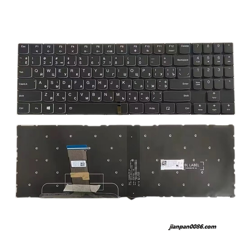 Picture of Original New UR Layout For Lenovo Legion Y520 Y720 Black Backlight Laptop Keyboard PK131DG3A10  V160420NS1-UR 16853 10PTDH5501