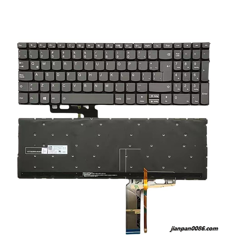 Picture of Original New Latin Layout For Lenovo C740-15 Laptop Grey Backlight Keyboard V171020BK1-LA TDH5386