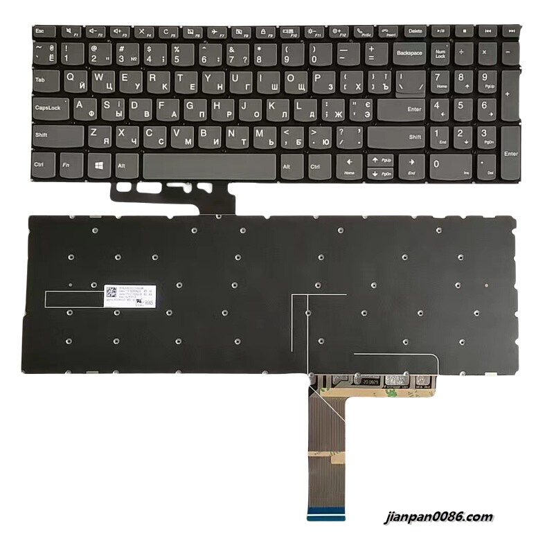 Picture of Original New UR Layout For Lenovo C740-15 Laptop Grey NoBacklight Keyboard V171020AS2-UR 16905 20PTDH5378 