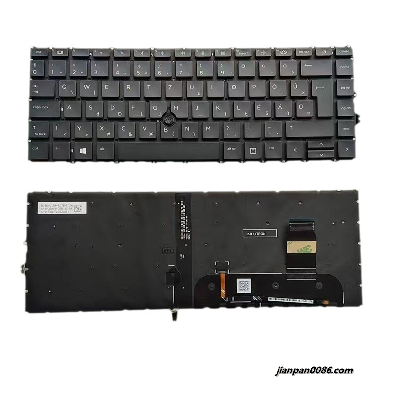 Picture of  Original New Hungry Layout For HP 840 G7 Black Backlight Laptop Keyboard SG-2140-2GA SN9191BL2 16250 3PTDH4442