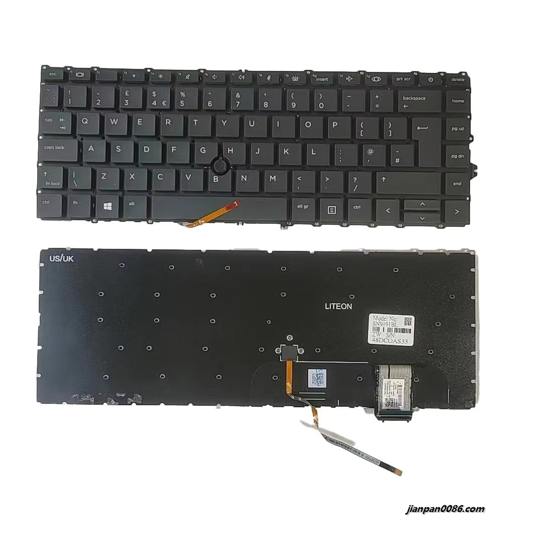 Picture of Original New UK Language For HP 450 G7 Black NOBacklight Laptop Keyboard SG-2130-2BA 11PA564 19420
