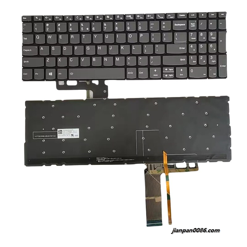 Picture of Original New USI Layout For Lenovo C740-15 Laptop Grey Backlight Keyboard V171020BS2-UI 16837 9PTDH5424