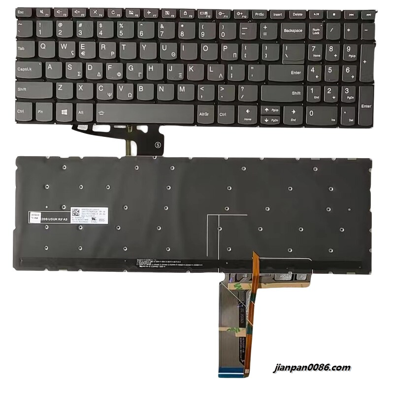 Picture of Original New Greece Layout For Lenovo C740-15 Laptop Grey Backlight Keyboard V171020BS1-GK PK131FH2A01 16931 26PTDH5400