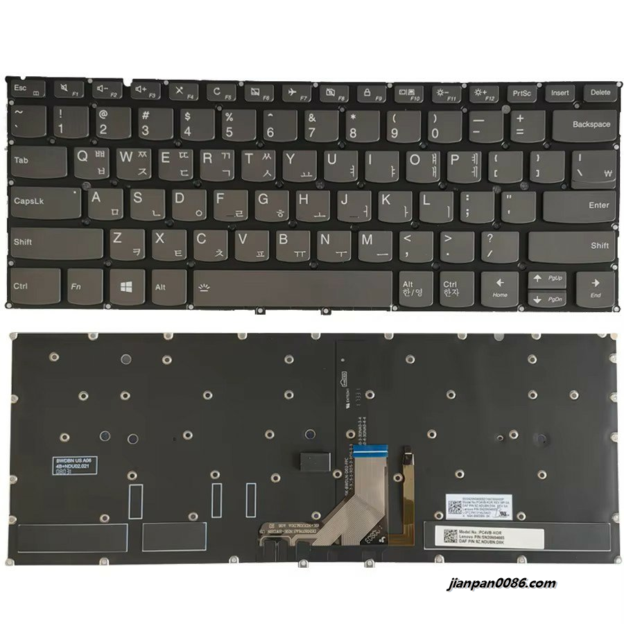 Picture of Original New For Lenovo Yoga C930 Korea Language Backlit Grey Laptop Keyboard PD4VB-KOR  PK1314U3A03 SN20N04665 9Z.NDUBN.D0K