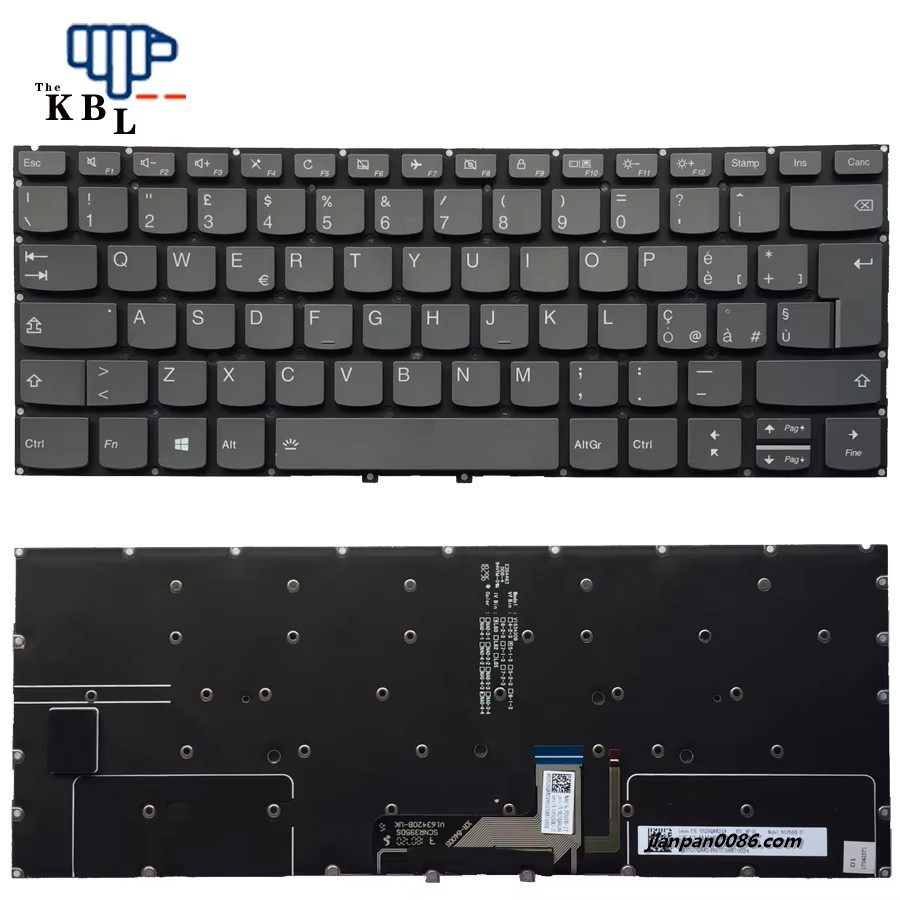 Picture of Original New Italy Language for Lenovo Yoga C930 Backlit Black Laptop Keyboard SN20Q88249 PK1318S3A12 3PE590