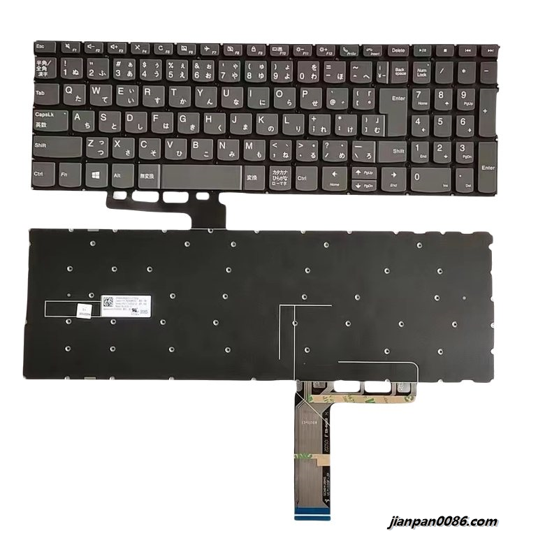 Picture of New Japanese Layout For Lenovo C740-15 Original Laptop Grey NoBacklight Keyboard V171020AJ2-JA 16907 12PTDH5379