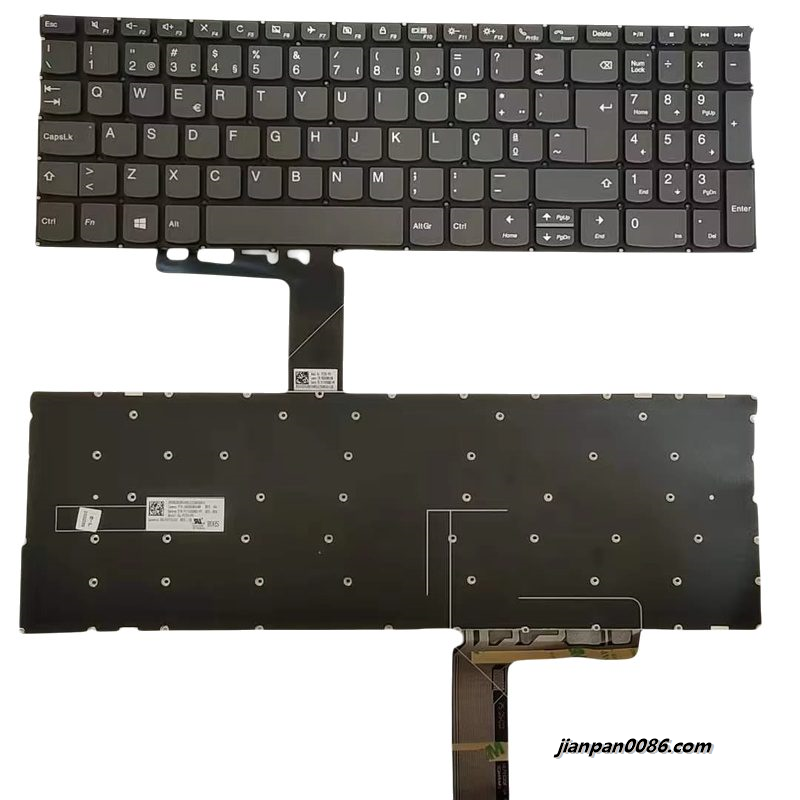 Picture of Original New PO Layout For Lenovo C740-15 Laptop Grey NoBacklight Keyboard V171020AK1-PO 16922 100PTDH5391