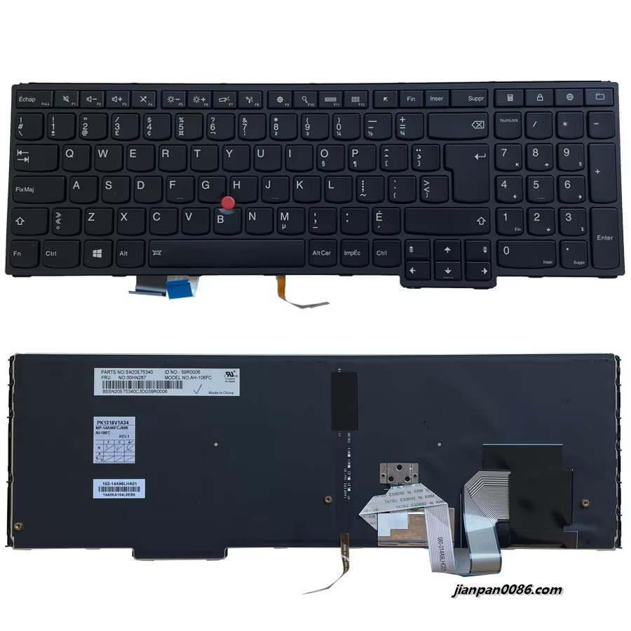Picture of Original New Canada Language For IBM Thinkpad YOGA 15 Black Backlight With Point Stick Laptop Keyboard PK1316V1A34 SN20E75340 3P11303
