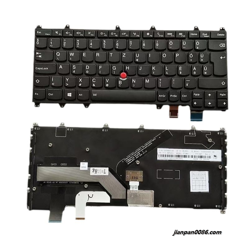 Picture of Original New Hungry Language For Lenovo Thinkpad  Yoga 260 Black Backlit Laptop Keyboard 16937 V152020AK1 PK131EY2A19 3PTDH4951