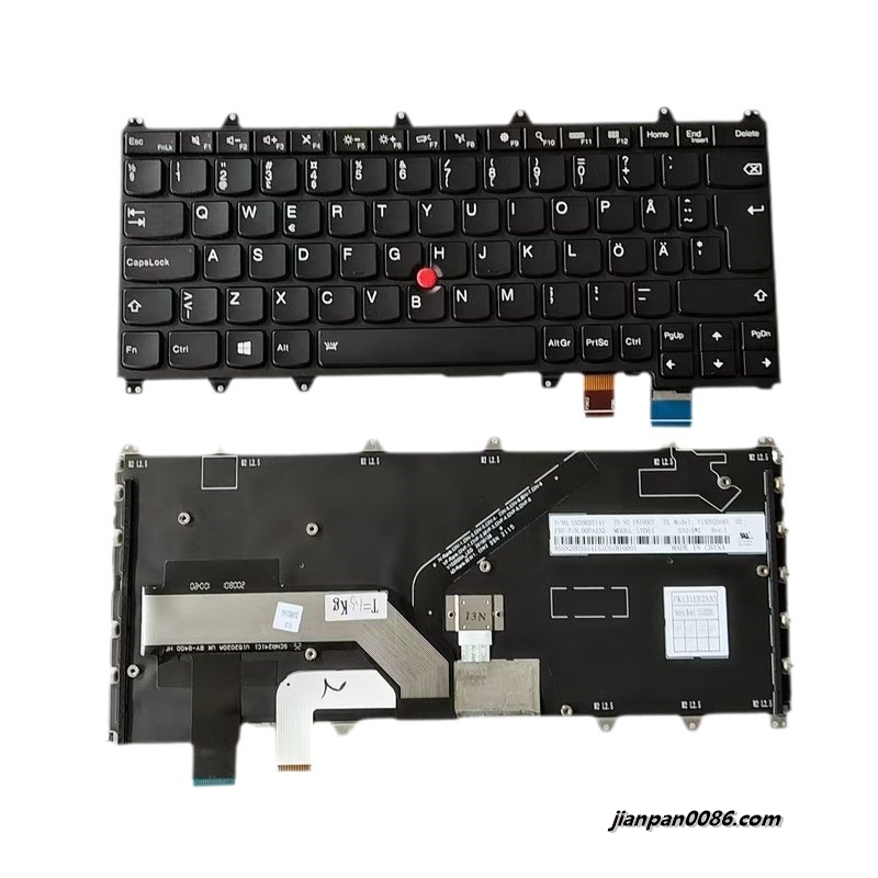 Picture of Original New SO Sweden Language For Lenovo Thinkpad  Yoga 260 Black Backlit Laptop Keyboard 16933 V152020AK1 PK131EY2A33 3PTDH4951