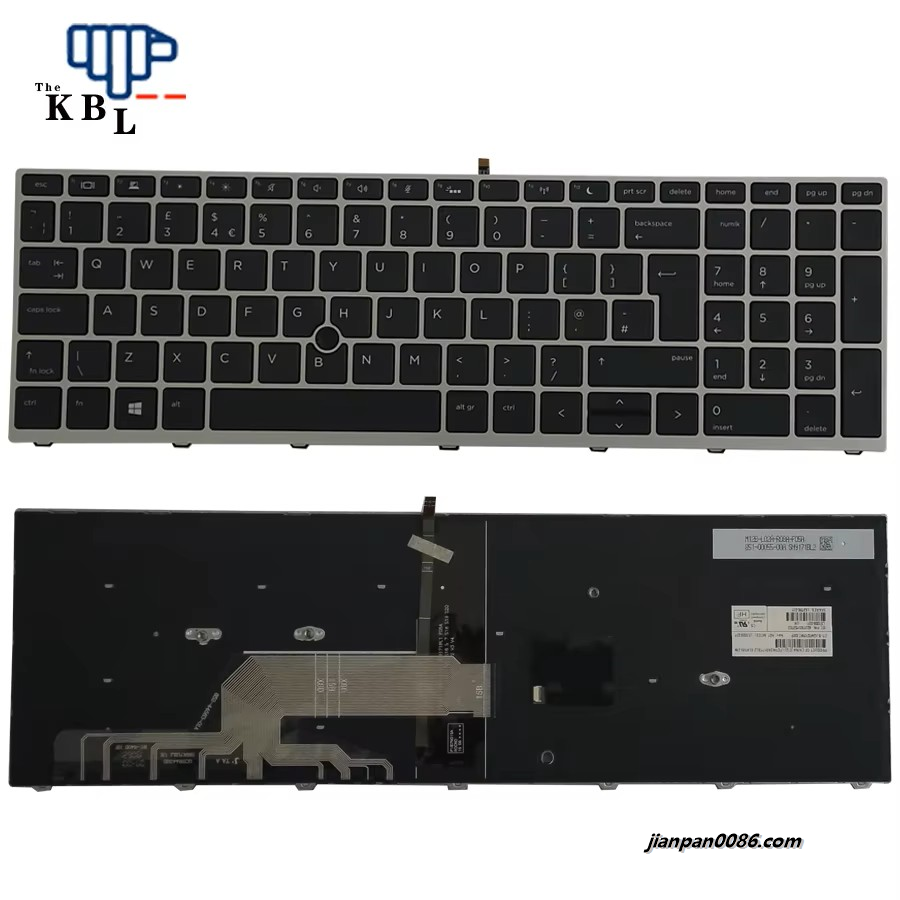 Picture of Original New UK Language For HP Probook 650 G4 650 G5 Backlight Silver Color Laptop Keyboard SG-87850-2BA 40P10944TDH431