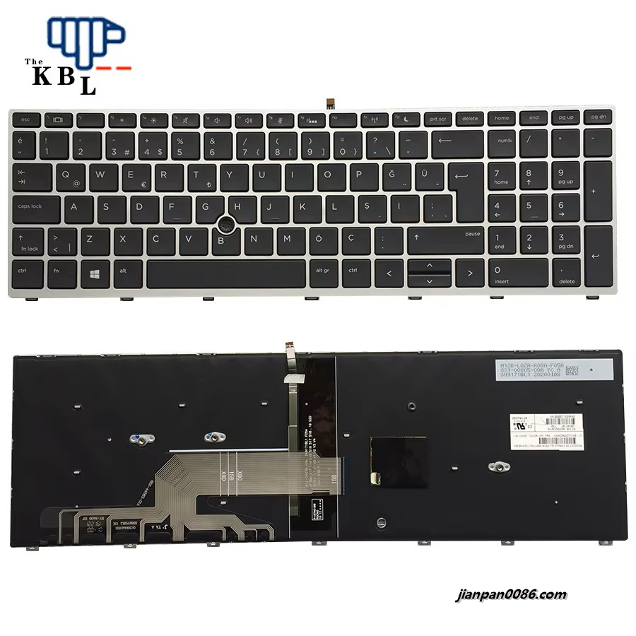 Picture of Original New Turkey Language For HP Probook 650 G5 650 G4 Black Backlight Laptop Keyboard WIth Point Stick SG-87840-28A E720