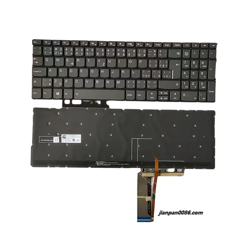 Picture of Original New Czech Layout For Lenovo C740-15 Laptop Grey Backlit Keyboard V171020BK1-CS PK131FH2A2716807 29PTDH5402