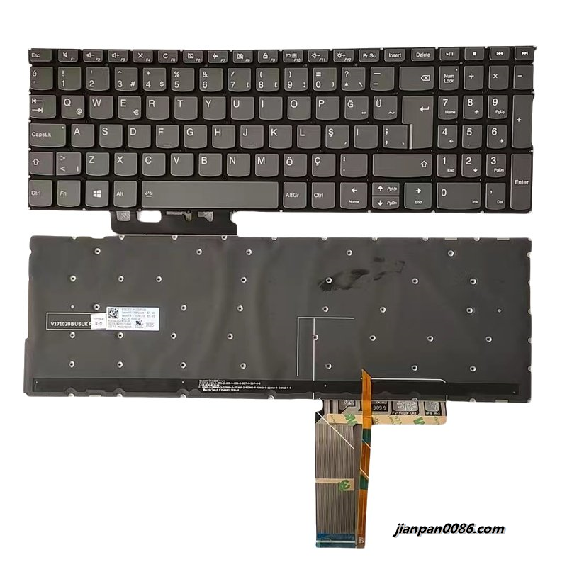 Picture of Original New Turkey Layout For Lenovo C740-15 Laptop Grey Backlight Keyboard V171020BK1-TR PK131FH2A13 13941 