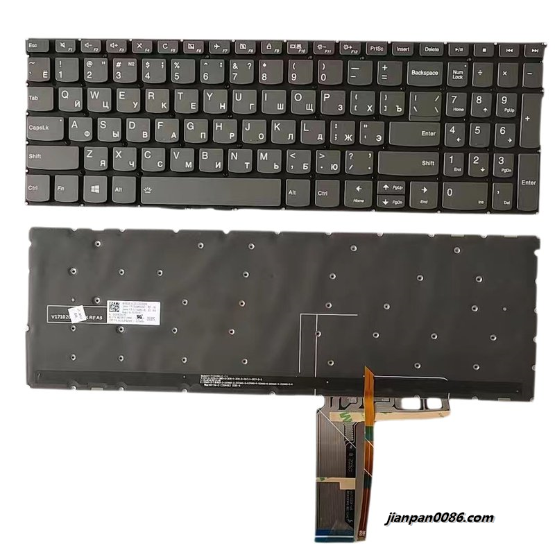 Picture of Original New Russian Layout For Lenovo C740-15 Laptop Grey Backlight Keyboard V171020BS1-RU PK131FH2A05 16817 79PTDH5411