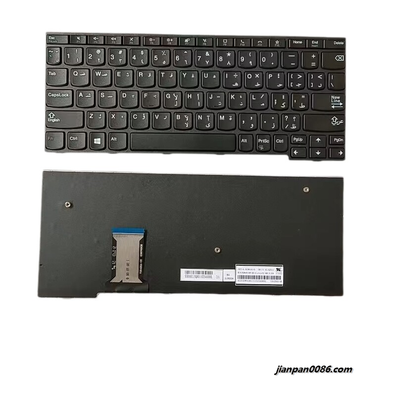 Picture of Original New Arabic Layout For Lenovo Yoga 11e 6th Black Laptop Keyboard 16981 V191420AK1-AR FRU NO.5N20W41873-SOVP 65PTDH8313