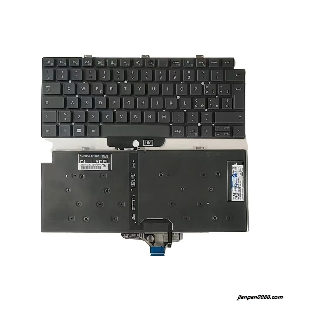 Picture of Original New Itlaian Language For Dell Latitude 7320 Black Backlight Laptop Keyboard SG-B2730-2IA 3PA531 19168 SG-B2750-2IA SN2005BZ  PK133IV3B19  DP/N:0M45R4  B036