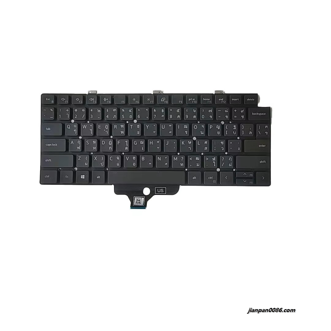 Picture of Original New Thailand Language For Dell Latitude 7320 Black NOBacklight Laptop Keyboard SG-B2740-33A  SN2005Z  PK133IV3A07 DP/N:0HNCDF B046