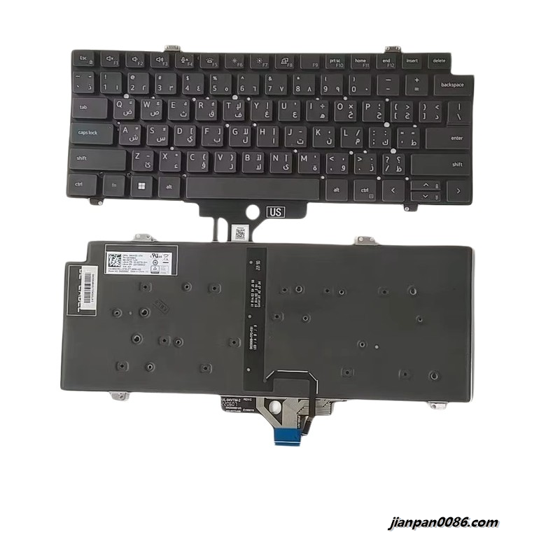 Picture of Oraginal New Arabic Language For Dell Latitude 7420 Black Backlight Laptop Keyboard SG-B2730-3NA  SN2006BZ  PK133IW3B02   DP/N:0MNKR3  A727