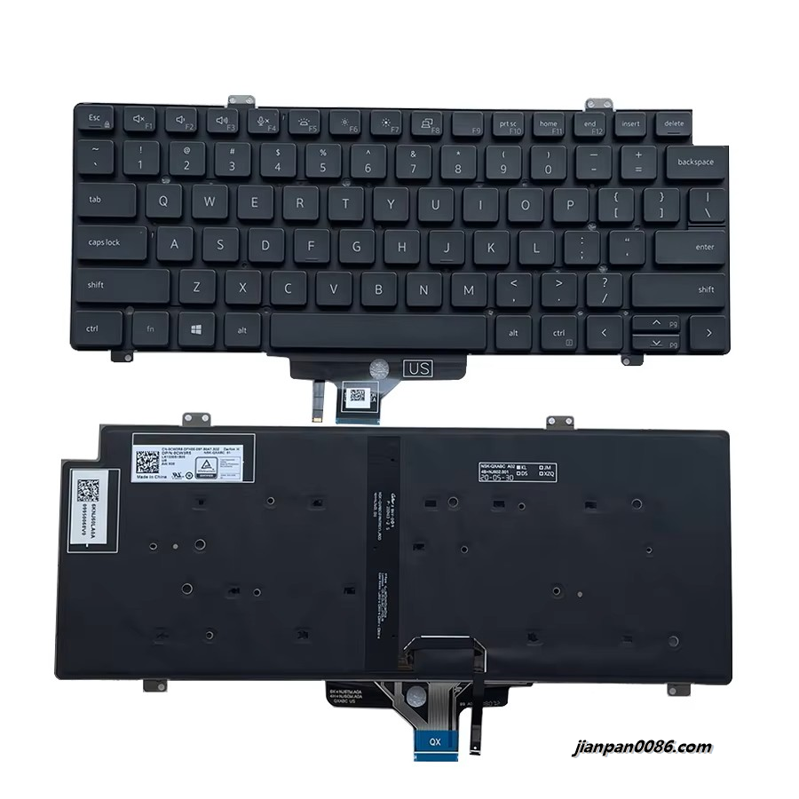 Picture of Original New US Language For Dell Latitude 7420 7410 Black Backlit Laptop Keyboard  0CW3R5 LK1330S1B00 54PCS E620