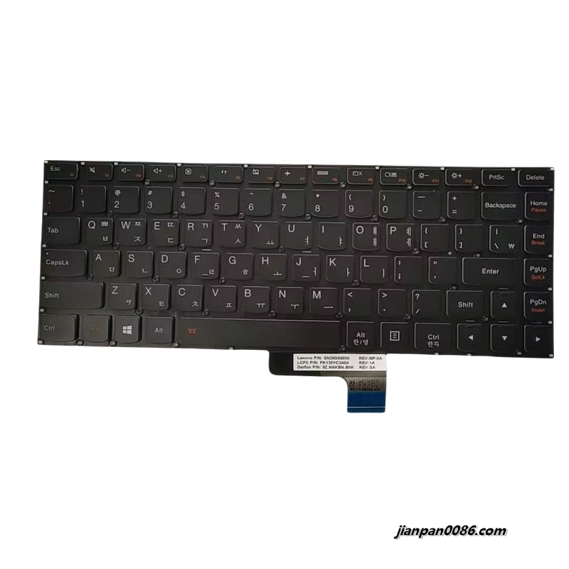 Picture of Original New KR Korean Layout For Lenovo Yoga 2 13 Black Laptop Keyboard PK130YC3A04 1PTDH8111