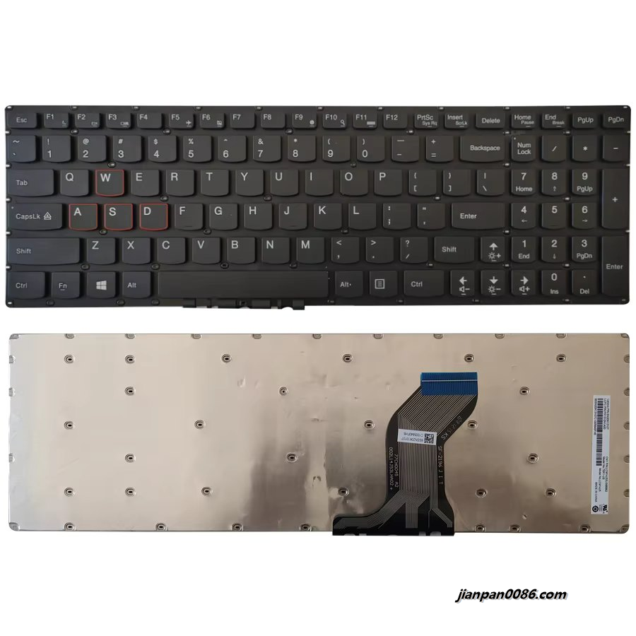 Picture of Original New US Language For Lenovo Y700-15ISK Y700-17ISK Black NoBacklight Laptop Keyboard PK1310N1A00 10P3336