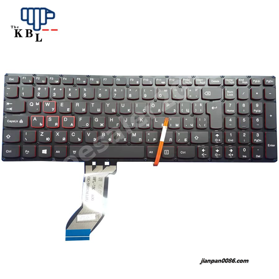 Picture of Original New Bulgaria Language For Lenovo IdeaPad Y700 Y700-15ISK Y700-17ISK Backlit Laptop Keyboard PK130ZF1A26 38PE199