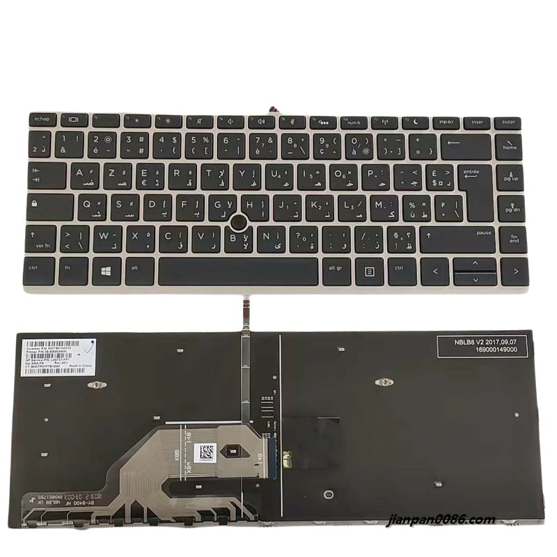 Picture of Original New AF Language For HP ProBook 640 G4 440 G4 440 G5 Silver Backlight Laptop Keyboard PointStick 2B-BB865I600 TDH4392