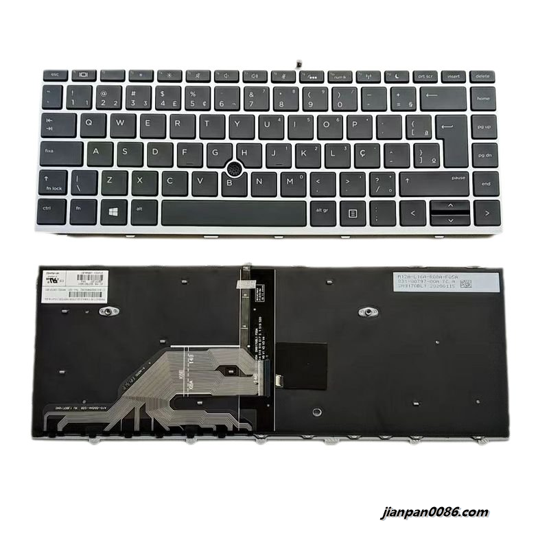 Picture of Original New Brazil Language For HP ProBook 640 G4 440 G4 440 G5 Silver Backlight Laptop Keyboard PointStick SG-87740-40A SN9170BL1  A304