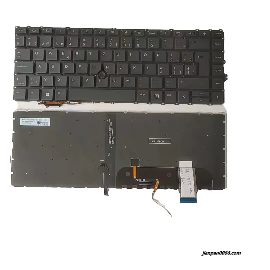 Picture of Original New Swiss Language For 840 G7 Black Backlight Laptop Keyboard SG-2110-87A  SN9190BL  5PA567 19459